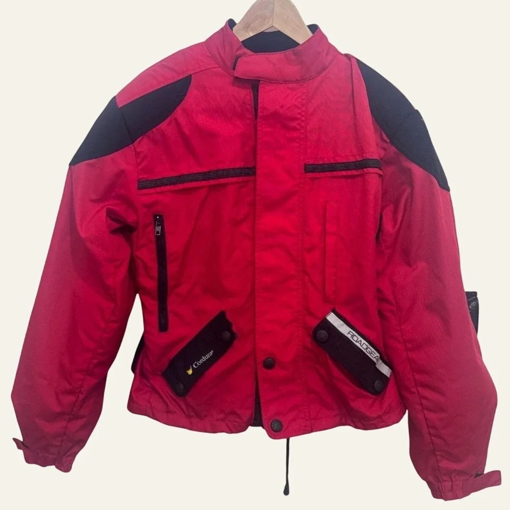 Roadgear Vintage Motorcycle Jacket 38 Cordura Reissa Schoeller Keprotec Red